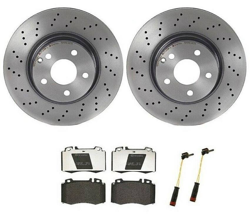 Mercedes Brakes Kit - Brembo Pads and Rotors Front (312mm) (Low-Met) 220421091264 - Brembo 1540314KIT